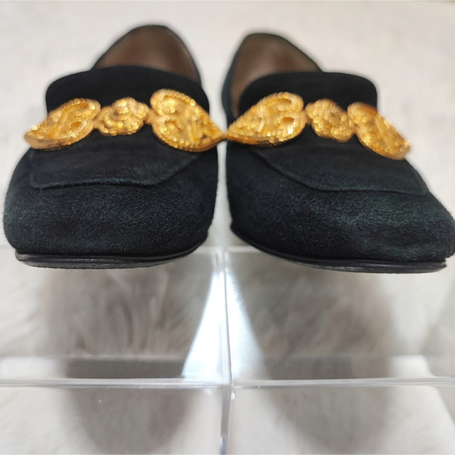 Balenciaga - 希少 BALENCIAGA スウェード ヒール パンプス ブラックの