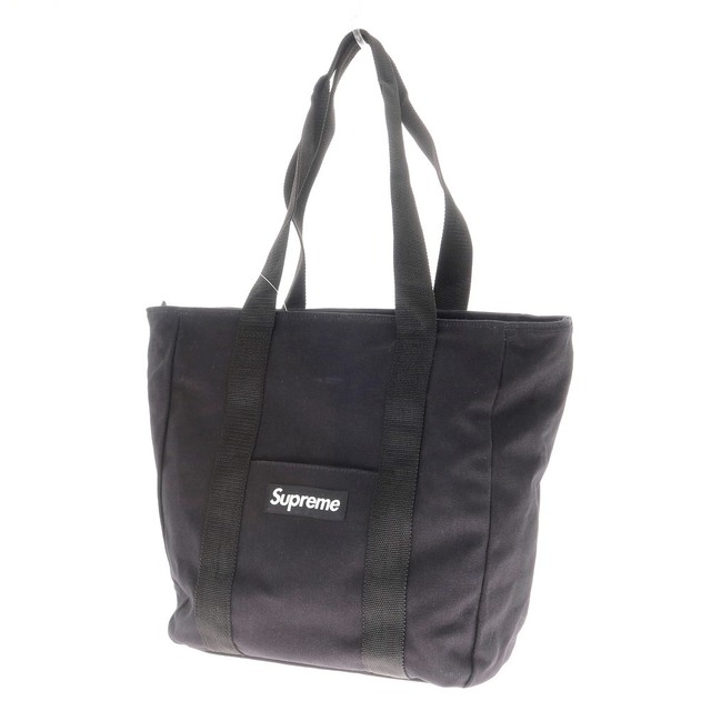 シュプリーム Supreme Canvas Tote キャンバス トートバッグ ブラック【W34xH37xD16】【メンズ】カラーブラック