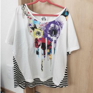 スカラー(ScoLar)の花柄プリントTシャツ(Tシャツ(半袖/袖なし))