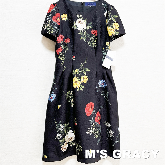 M'S GRACY - 【M'S GRACY】エムズグレイシー 刺繍総柄 ワンピース タグ付未使用