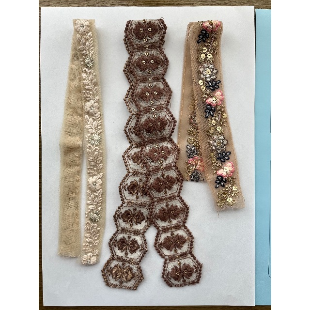 インド刺繍リボン10本 ハンドメイドの素材/材料(その他)の商品写真