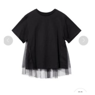 ルシェルブルー(LE CIEL BLEU)のLayered Tulle Tee  レイヤードチュールTシャツ　ルシェルブルー(Tシャツ(半袖/袖なし))