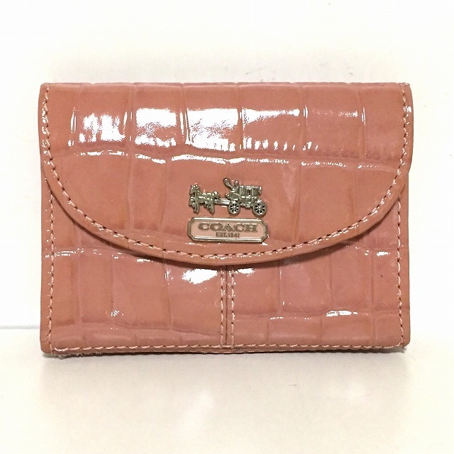 COACH(コーチ)のCOACH(コーチ) 名刺入れ - ピンクベージュ レディースのファッション小物(名刺入れ/定期入れ)の商品写真