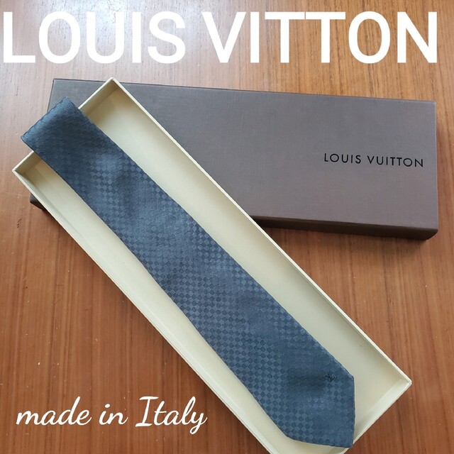 美品　ルイヴィトン　LOUIS VITTON  ブラック　ダミエ　ネクタイ