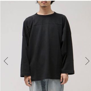 コモリ(COMOLI)の23ss COMOLI フットボールTシャツ FADE BLACK(Tシャツ/カットソー(七分/長袖))