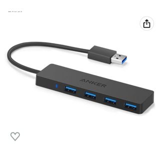 アンカー(Anker)のAnker 4-Port Ultra Slim USB 3.0 Data Hub(PC周辺機器)