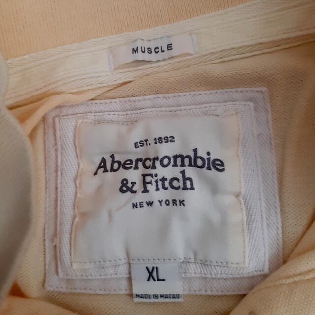 Abercrombie&Fitch(アバクロンビーアンドフィッチ)のアバクロ　ポロシャツ　黄　XL メンズのトップス(ポロシャツ)の商品写真