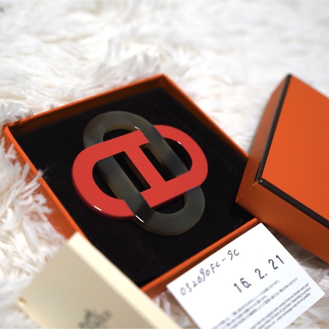 HERMES】 エルメス イザティス バッファローホーン ネックレス ビック