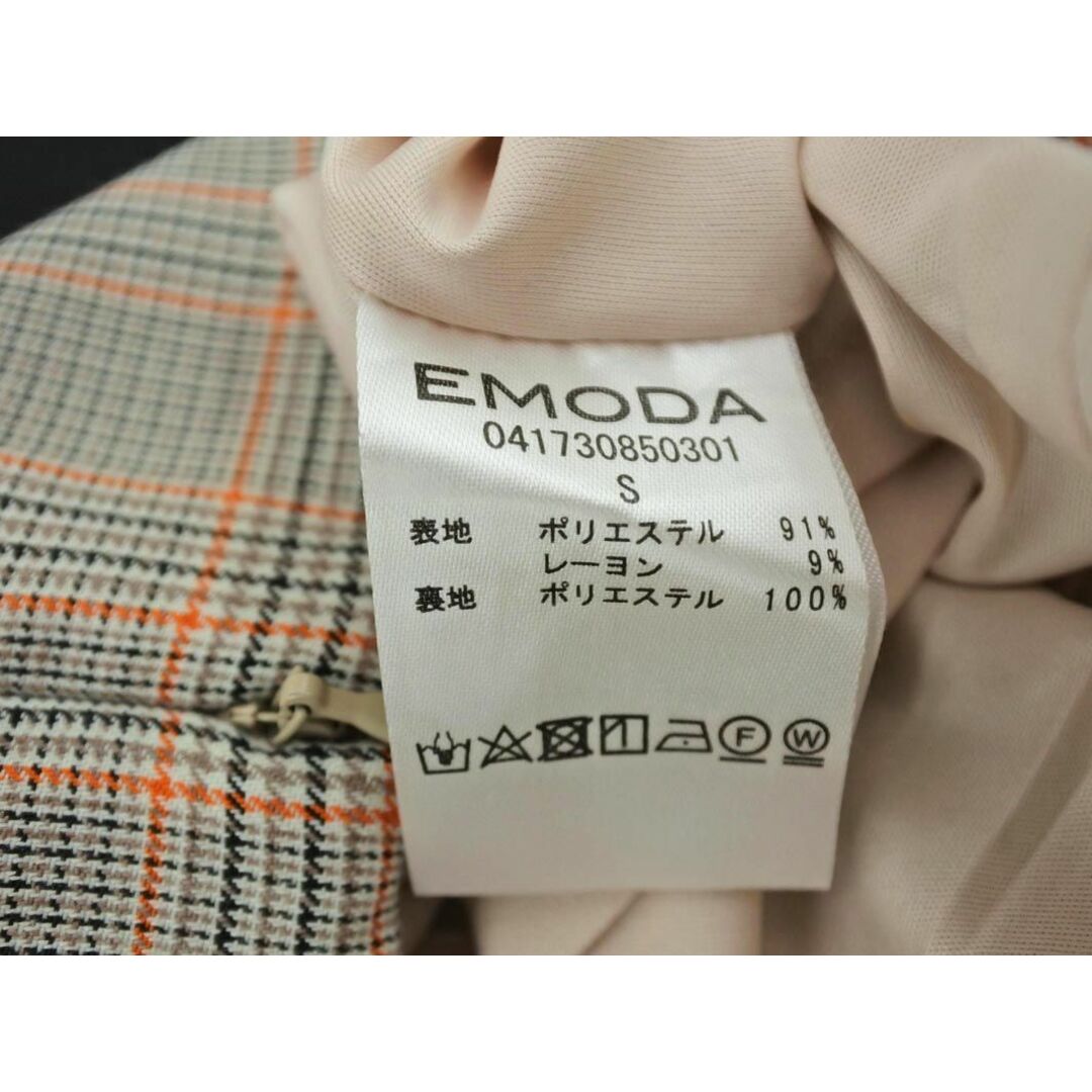 EMODA(エモダ)のEMODA エモダ グレンチェック ミニ スカート sizeS/ベージュ ■◆ レディース レディースのスカート(ミニスカート)の商品写真