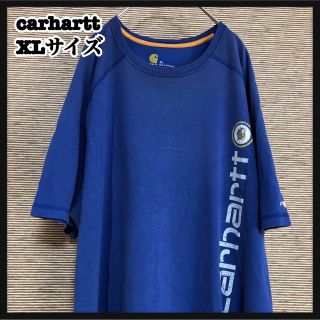 カーハート(carhartt)の【カーハート】半袖Tシャツ　デカロゴ　ビッグロゴ　袖ロゴ　ラグラン　紺色39(Tシャツ/カットソー(半袖/袖なし))