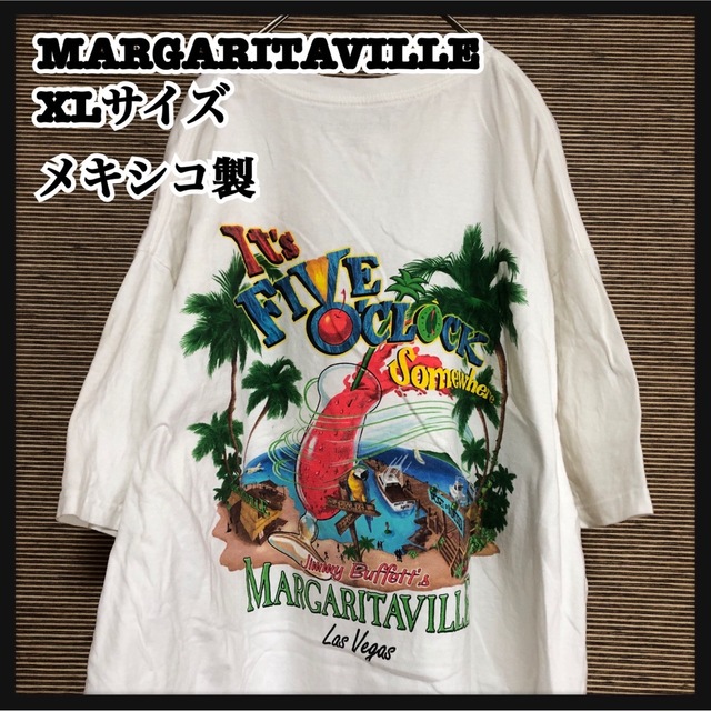 南国　メキシコ製半袖Tシャツ　アニマル　オウム　カクテル　ヤシの木　リゾート39 メンズのトップス(Tシャツ/カットソー(半袖/袖なし))の商品写真