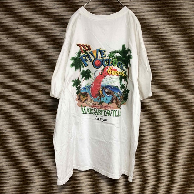 南国　メキシコ製半袖Tシャツ　アニマル　オウム　カクテル　ヤシの木　リゾート39 メンズのトップス(Tシャツ/カットソー(半袖/袖なし))の商品写真