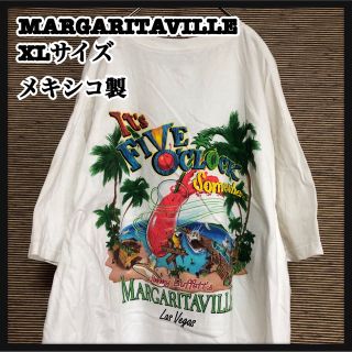 南国　メキシコ製半袖Tシャツ　アニマル　オウム　カクテル　ヤシの木　リゾート39(Tシャツ/カットソー(半袖/袖なし))