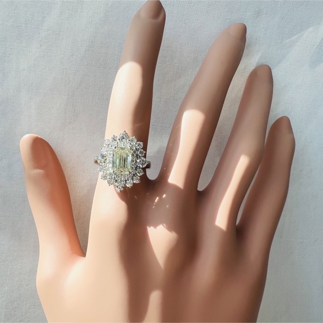 豪華☆PTダイヤモンドリング D:2.015ct D:1.63ct レディースのアクセサリー(リング(指輪))の商品写真