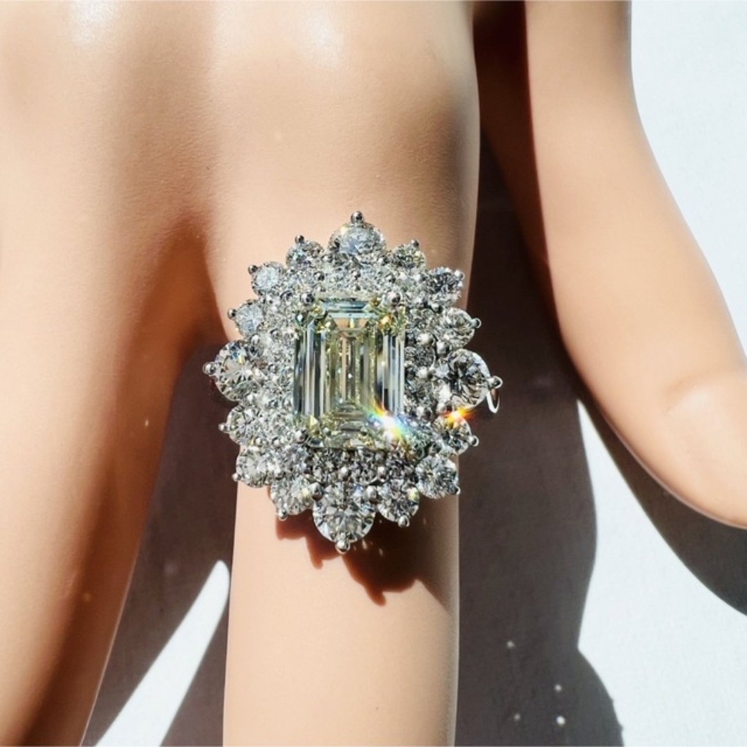 豪華☆PTダイヤモンドリング D:2.015ct D:1.63ct レディースのアクセサリー(リング(指輪))の商品写真