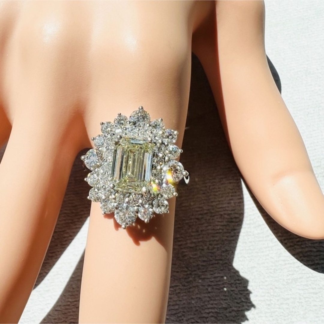 豪華☆PTダイヤモンドリング D:2.015ct D:1.63ct レディースのアクセサリー(リング(指輪))の商品写真