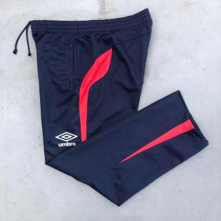 UMBRO アンブロ 刺繍ロゴ セットアップ O XL相当 ネイビー レッド