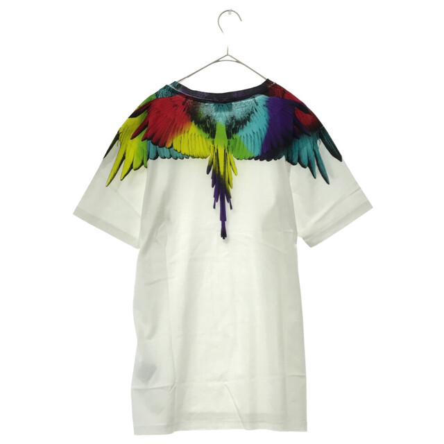 MARCELO BURLON マルセロバーロン WINGS T-SHIRT ウイングレインボープリント半袖tシャツ ホワイト