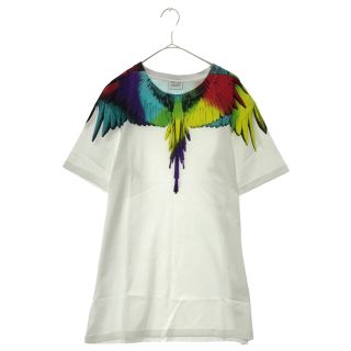 マルセロブロン(MARCELO BURLON)のMARCELO BURLON マルセロバーロン WINGS T-SHIRT ウイングレインボープリント半袖tシャツ ホワイト(Tシャツ/カットソー(半袖/袖なし))