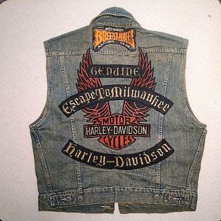 ハーレーダビッドソン(Harley Davidson)のﾊｰﾚｰﾀﾞﾋﾞｯﾄﾞｿﾝ♥ｼﾞｰﾝｽﾞベスト♡ｵﾏｹ付(Gジャン/デニムジャケット)