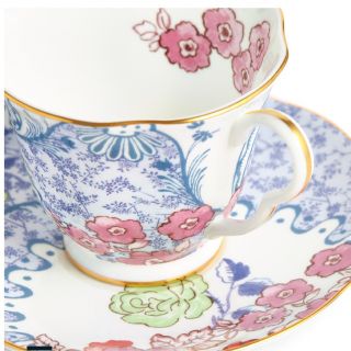 ウェッジウッド(WEDGWOOD)のWEDGEWOOD バタフライ ブルーム ティーカップ&ソーサー (グラス/カップ)