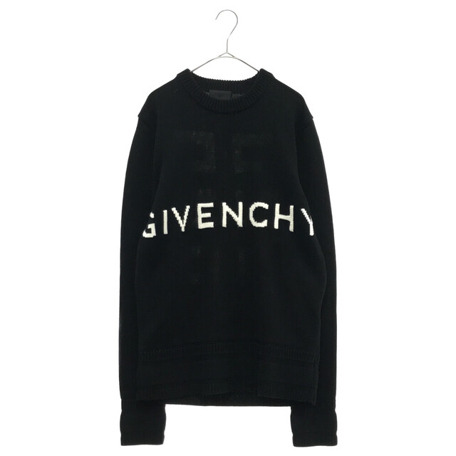 【GIVENCHY】ジバンシー　ニット　ブラック　黒　刺繍ロゴ