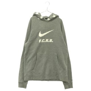 エフシーアールビー(F.C.R.B.)のF.C.R.B./F.C.Real Bristol/FCRB エフシーアールビー/エフシーレアルブリストル ×NIKE ロゴプリント プルオーバーパーカー グレー 823127-020(パーカー)