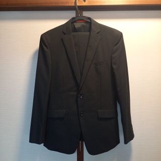 RESPCTNEROウール混スーツ黒ストライプ織柄Y6新品未使用(セットアップ)