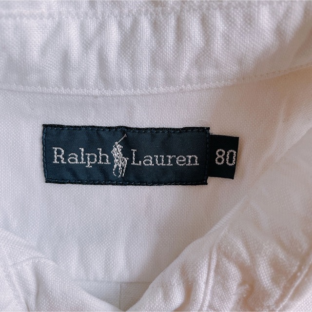 Ralph Lauren(ラルフローレン)のラルフローレン　ボタンダウンシャツ　80cm 男の子　半袖　オックスフォード キッズ/ベビー/マタニティのベビー服(~85cm)(シャツ/カットソー)の商品写真