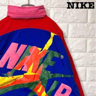 ナイキ(NIKE)のジョーダンロゴ★ナイキNIKEナイロンジャケット 良配色 ジャンプマン デカロゴ(ナイロンジャケット)