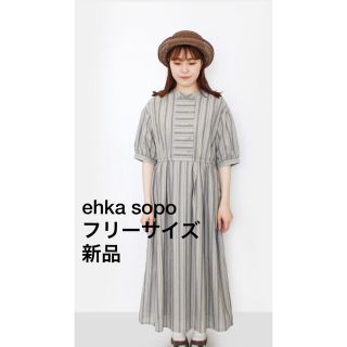 エヘカソポ(ehka sopo)の最終値下げ　ehka sopo マルチストライプワンピース　新品(ロングワンピース/マキシワンピース)