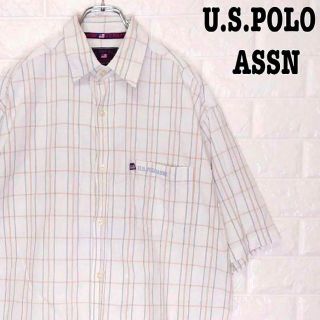 ユーエスポロアッスン(U.S. POLO ASSN.)のビッグサイズ★U.S.POLO ASSN. 半袖マルチチェックシャツ 綿100%(シャツ)