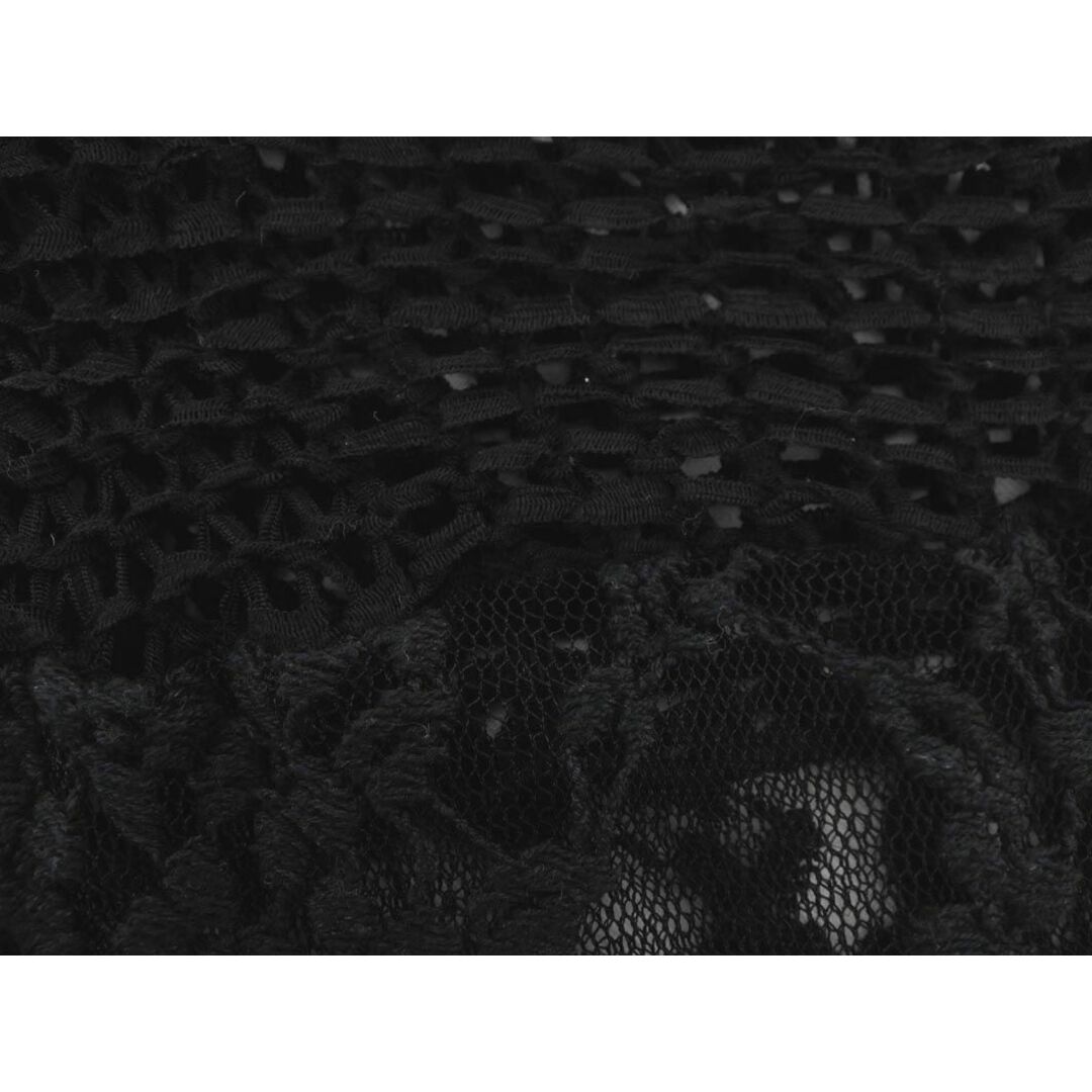 CECIL McBEE(セシルマクビー)のセシルマクビー レース かぎ編み ニット セーター sizeM/黒 ■◆ レディース レディースのトップス(ニット/セーター)の商品写真