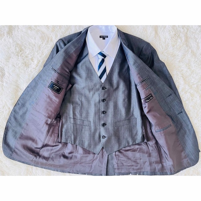 D'URBAN - ダーバン シルク混 セットアップ スリーピース スーツ 極美