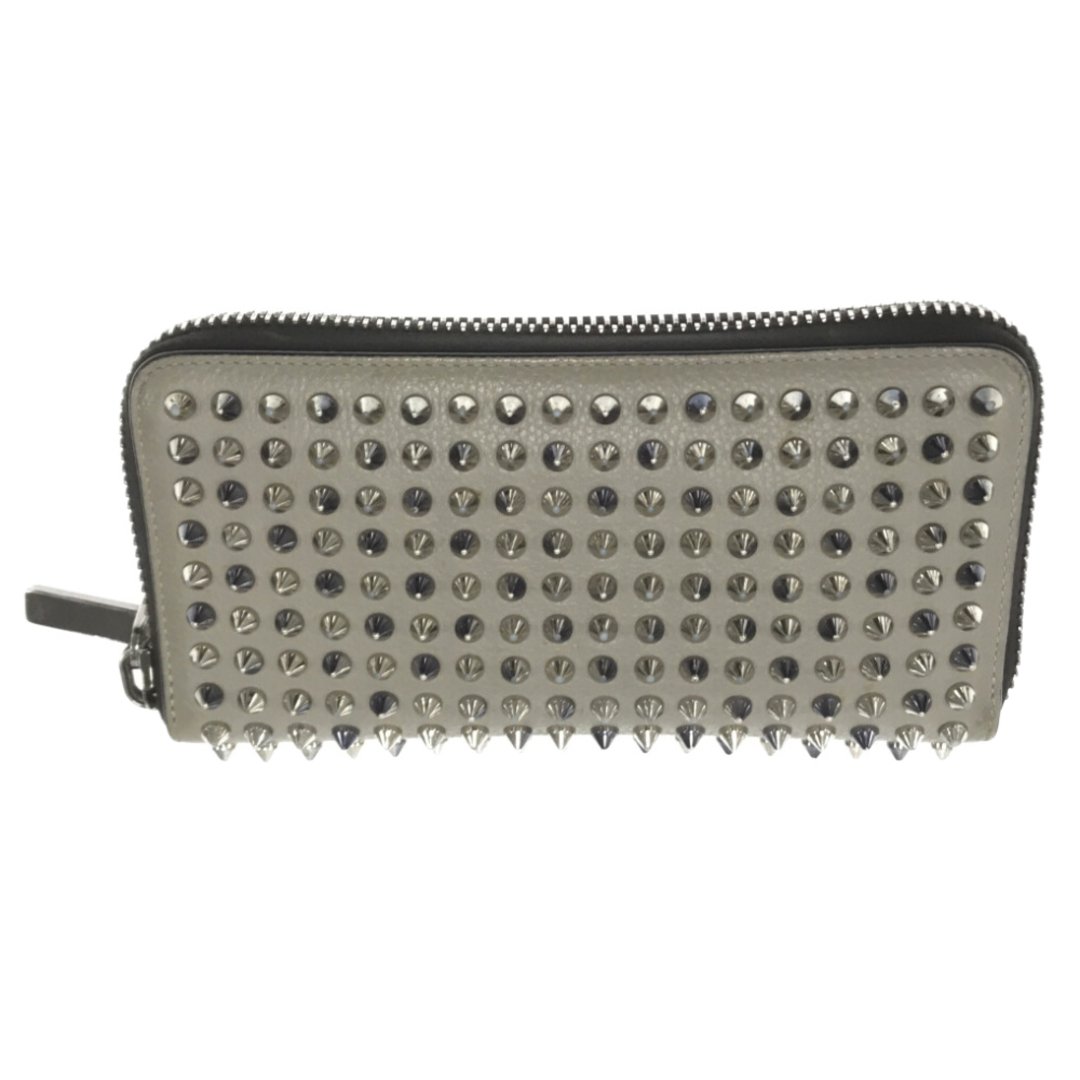 Christian Louboutin(クリスチャンルブタン)のCHRISTIAN LOUBOUTIN クリスチャンルブタン PANETTONE WALLET SPIKES 長財布 ラウンドファスナーウォレット スタッズ 型押し グレー 1165045 メンズのファッション小物(長財布)の商品写真