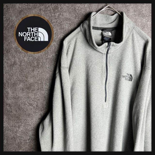 【US】THE NORTH FACE フリース ハーフジップ グレー メンズ