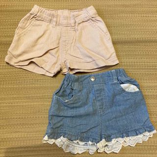 ブランシェス(Branshes)のショートパンツ　2枚セット　90(パンツ/スパッツ)