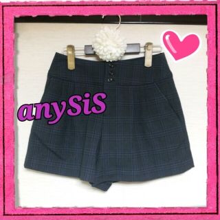 エニィスィス(anySiS)のanySiS♪新品チェック柄キュロット上(キュロット)