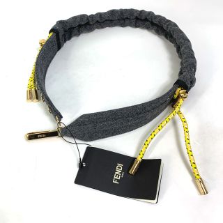 フェンディ(FENDI)のフェンディ FENDI ストラップユー 8C0627 ニット ショルダーストラップ フェルト グレー 未使用(ストラップ/イヤホンジャック)