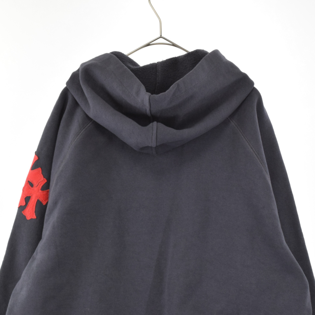 CHROME HEARTS クロムハーツ GRP Y NOT Raglan Pullover Hoodie ワイノット ラグラン クロスパッチ スウェットプルオーバーパーカー ネイビー