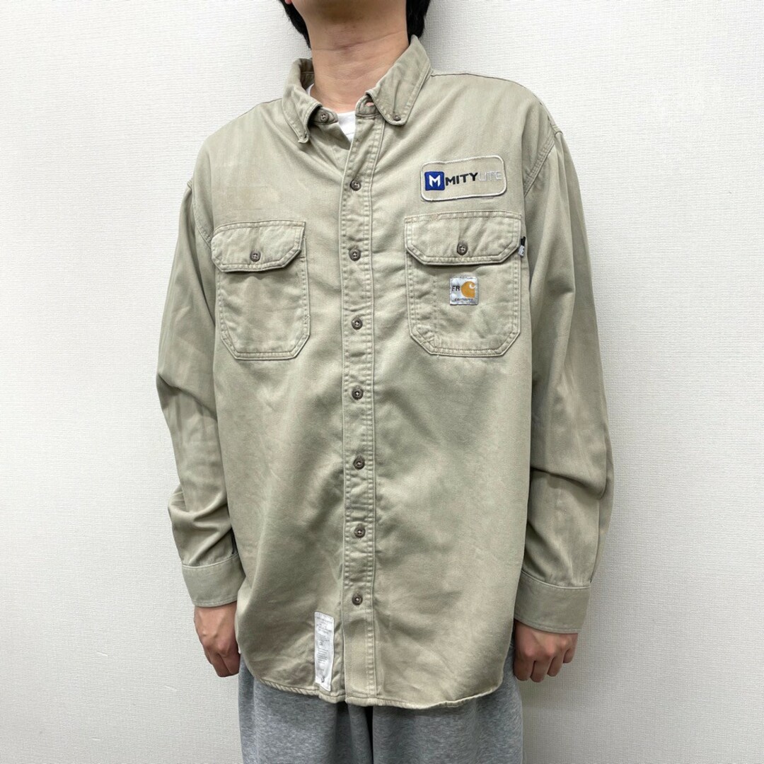 carhartt - US古着 カーハート carhartt FR ワークシャツ ボタンダウン