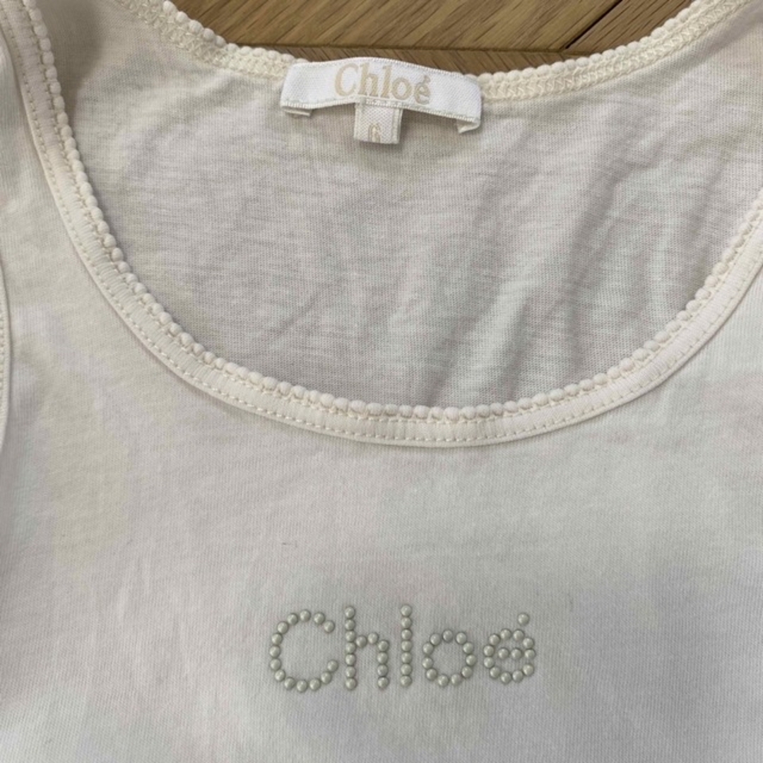 Chloe(クロエ)のクロエ　ノースリーブ　タンクトップ　トップス　スカート　パンツ　インナーにも キッズ/ベビー/マタニティのキッズ服女の子用(90cm~)(Tシャツ/カットソー)の商品写真