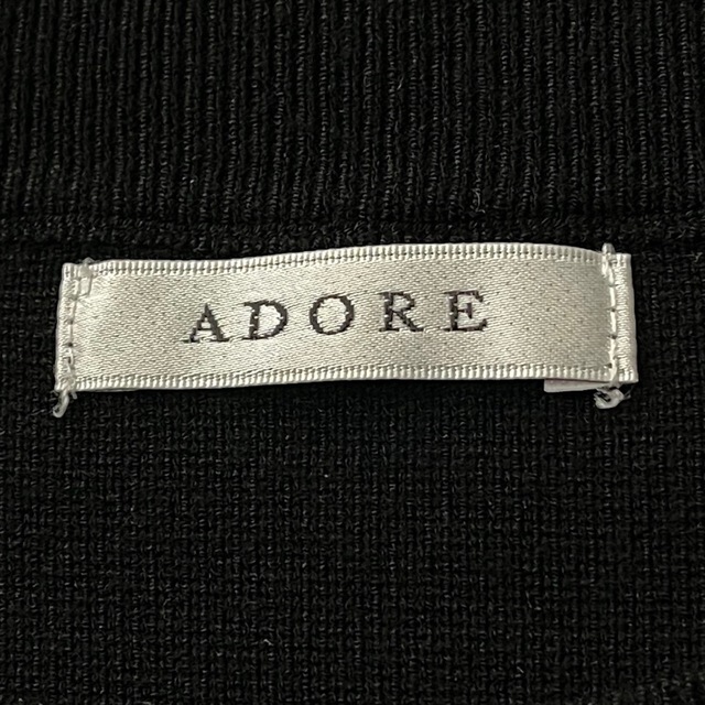 ADORE アドーア ドライストレッチ3ニット フレアスリーブ ブラック