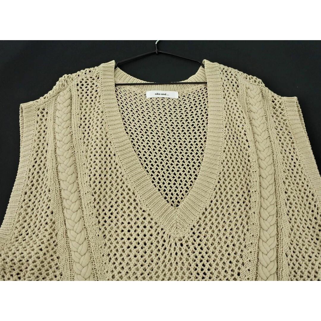 美品 niko and... ニコアンド メッシュニットベスト - 通販