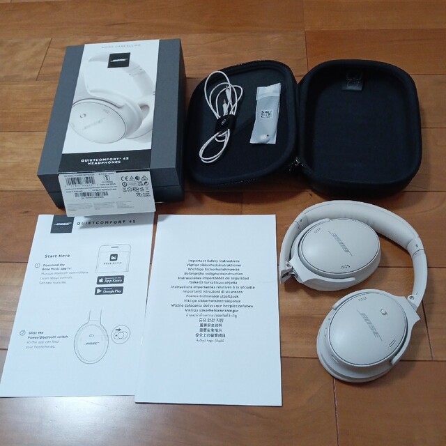 BOSE QUIETCOMFORT 45 WHITE SMOKEヘッドフォン/イヤフォン