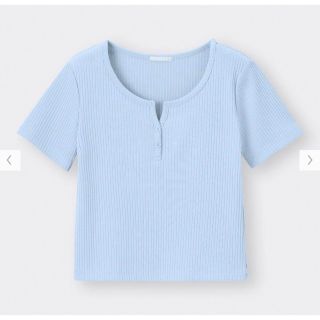 ジーユー(GU)の【sunny様 専用】スリットネックミニT(Tシャツ(半袖/袖なし))