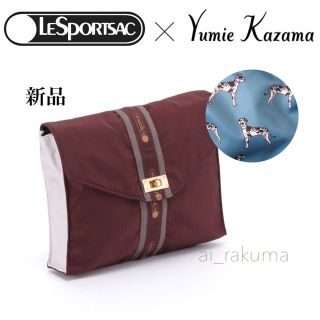 レスポートサック(LeSportsac)の新品☆日本限定レスポートサック×風間ゆみえ クラッチ茶系(クラッチバッグ)