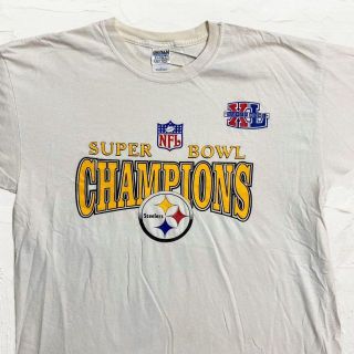 KEO GILDAN 白 スーパーボウル　スチーラーズ　NFL Tシャツ(Tシャツ/カットソー(半袖/袖なし))