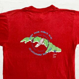 KEL  ビンテージ 90s  赤 キューバ　ジョイント　スーベニア Tシャツ(Tシャツ/カットソー(半袖/袖なし))