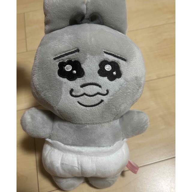 おぱんちゅうさぎ ぬいぐるみ モノクロ グレーの通販 by ♡|ラクマ